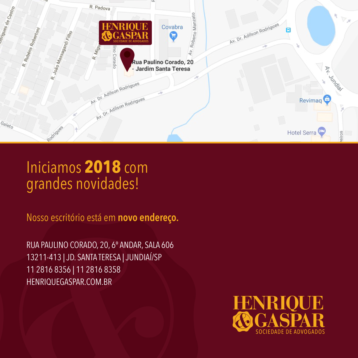 Já estamos em novo endereço