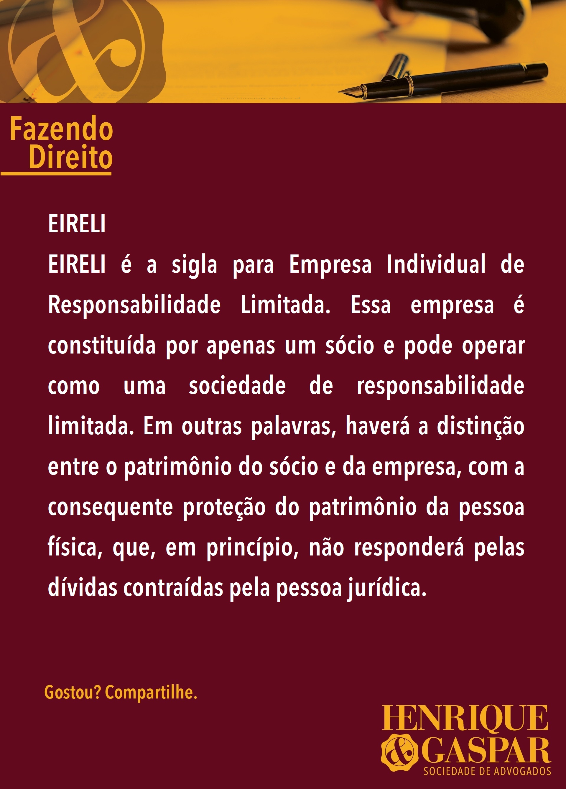 Você sabe o que é EIRELI?