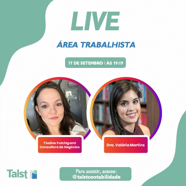 H&G participa hoje de live da Talst Contabilidade sobre Área Trabalhista