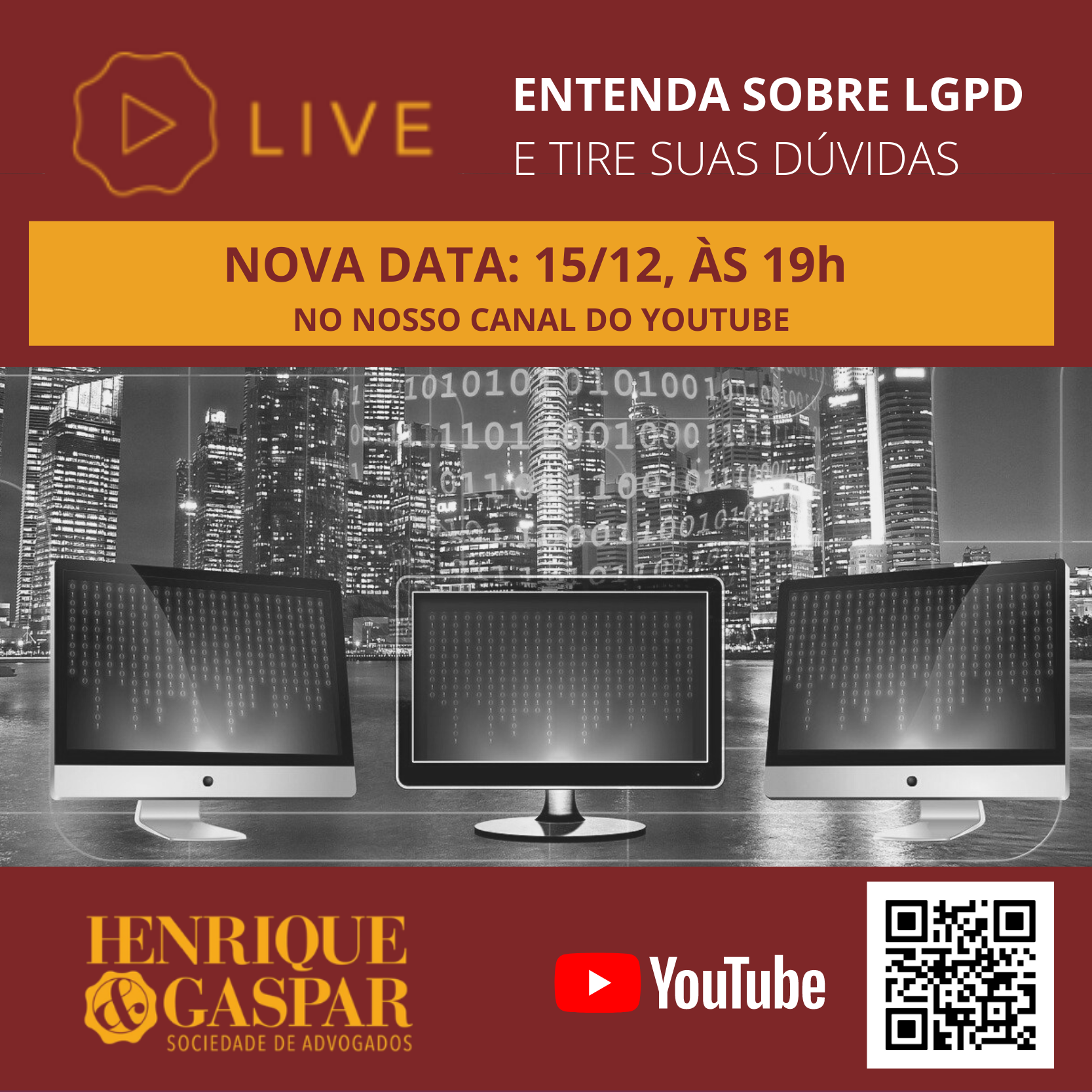 Live sobre a LGPD acontece amanhã