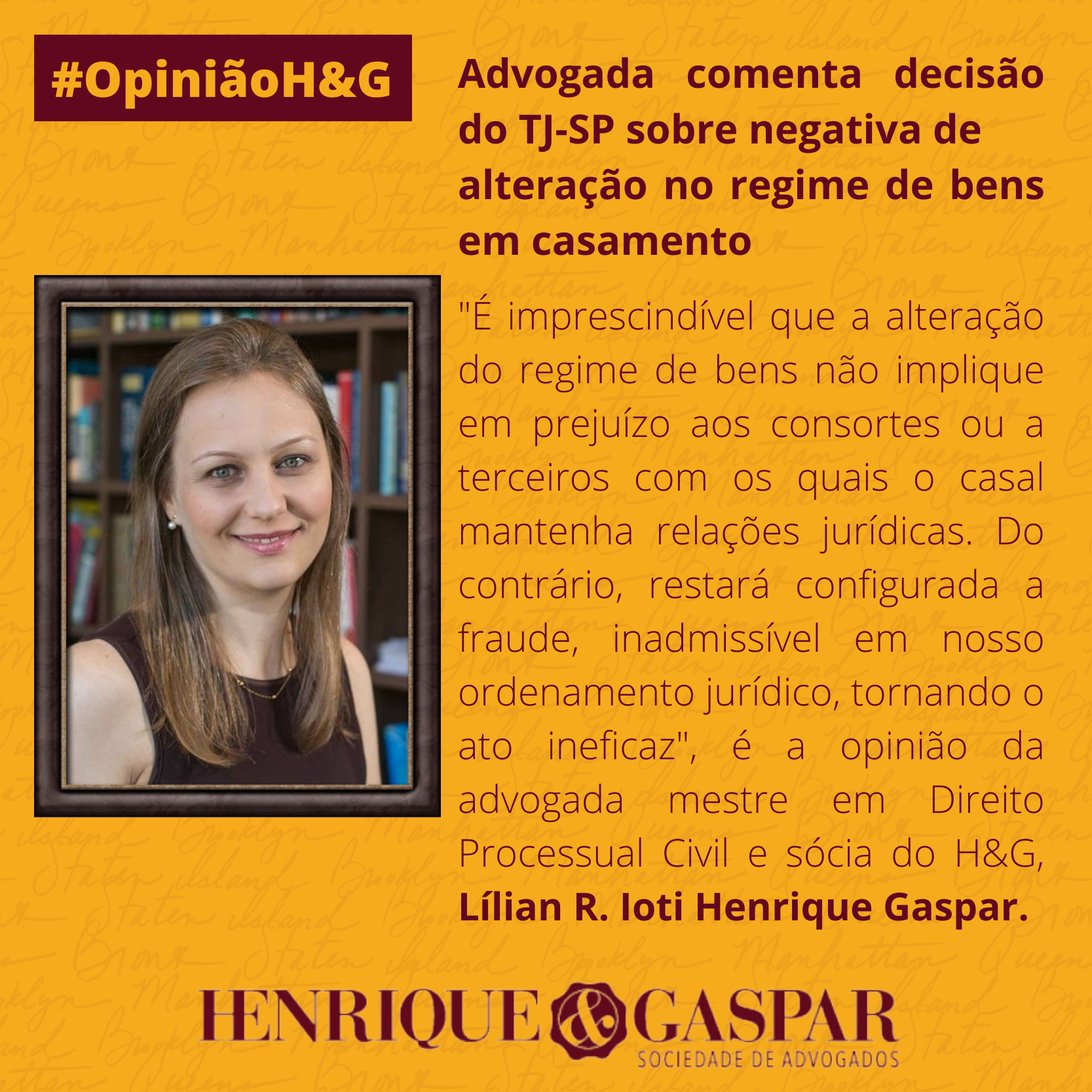 Advogada comenta decisão do TJ-SP sobre negativa de alteração no regime de bens em casamento